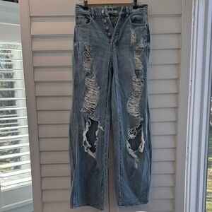 PacSun Distressed Blue Boyfriend Jeans
